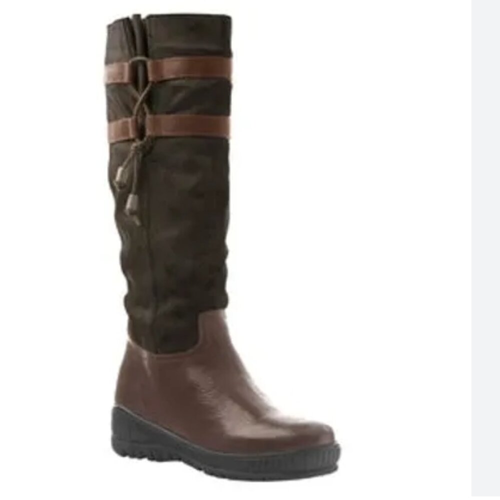 OTBT Move On Winter Boots sz 8 Women Brown Leather Lined Warm Shoes